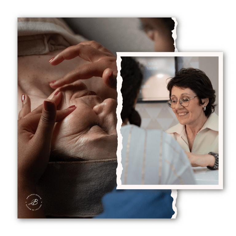 Massage du visage relaxant dans un institut de beauté professionnel